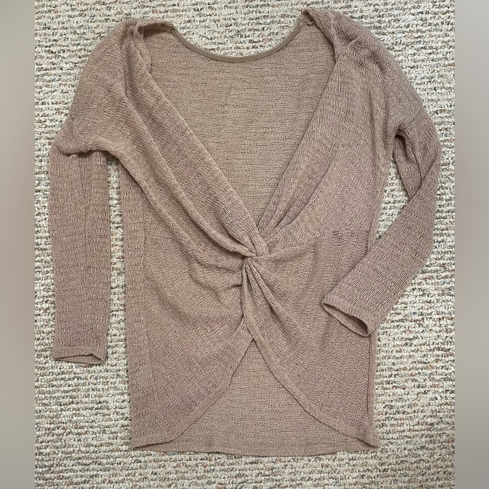Twist front sweater